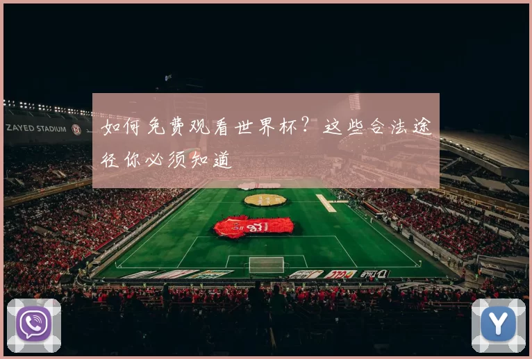 如何免费观看世界杯?这些合法途径你必须知道