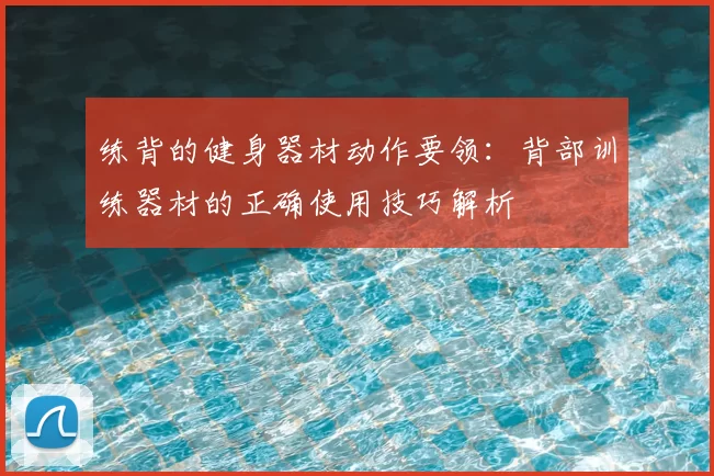练背的健身器材动作要领：背部训练器材的正确使用技巧解析